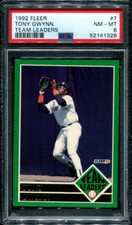 PSA 8 NM MINT 1992 FLEER TEAM LEADERS TONY GWYNN #7 PADRES 41326 B165