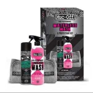 Muc-Off Motorcycle Waterless Wash & Protectant Kit - Motorcycle Cleaning Kit, - Picture 1 of 6