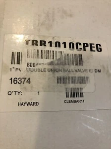 NEU Hayward TBB2010CPFG 1" PVC Doppelverschraubung Kugelhahn FPM - Bild 1 von 3
