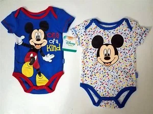 MICKEY MOUSE WALT DISNEY Baby Säugling Kleinkind EINTEILER BODY 3 6 9 Monate 2 Teile - Bild 1 von 1