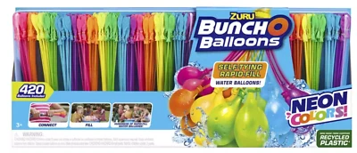 Zuru Bunch O Balloons Neon Colours Splash 12 pack 420 Water Balloons Included - image 1 of 3