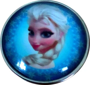 Snap Jewelry Princess Ana & Elsa Frozen Glass 18-20mm Fits Ginger Charms Child - Picture 1 of 2