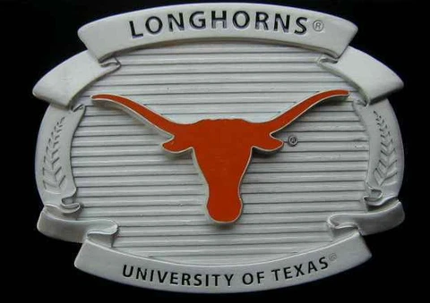 U. OF TEXAS LONGHORNS LARGE SIZE BELT BUCKLE LICENSED Cover