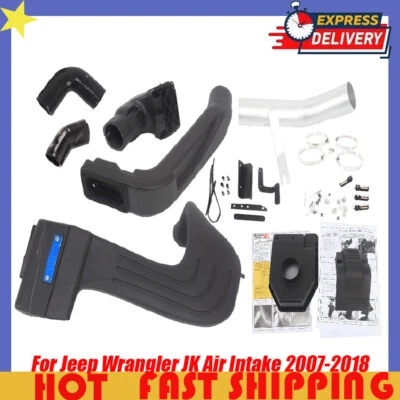 Black Snorkel Kit For Jeep Wrangler JK Air Intake 2007-2018  - Изображение 1 из 4