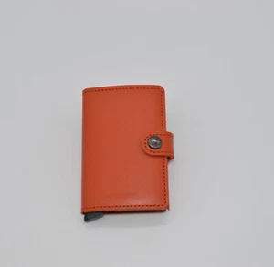 Mini Cartera Secrid en Naranja, Cuero - TOTALMENTE NUEVA CON CAJA - Imagen 1 de 8