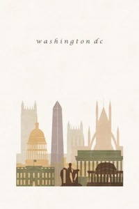 See Washington Travel Minimal Vintage Wall Art Home Decor - POSTER 20x30 - Picture 1 of 4