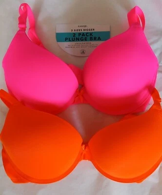 2 TALLAS MÁS GRANDES MAXIMISE TRIPLE GRUESO BOOB JOB SUPERBOOST SUJETADOR GEORGE PAQUETE DE 2 FABULOSO Foto 1 de 4