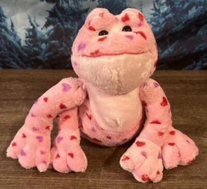 Ganz Webkinz Love Frog Pink Red Purple Hearts HM144 Plush Stuffed No Code 8" - Picture 1 of 7