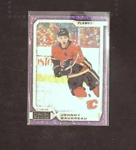 2018-19 O-Pee-Chee Platinum Violet Pixels #8 Johnny Gaudreau SL@MSG - Picture 1 of 2