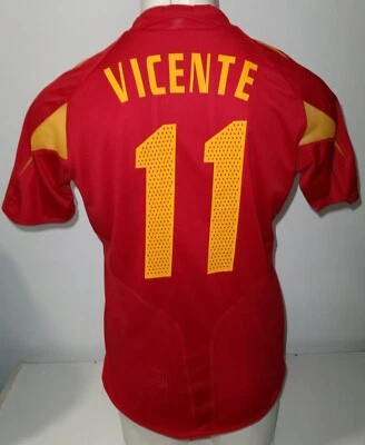 ESPAÑA camiseta llevada partido Adidas 2005 clas. Mundial 2006 VICENTE RODRÍGUEZ - Imagen 1 de 4