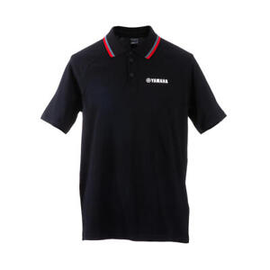 Genuine Yamaha 2023 REVS Black Men's Buttoned Polo Shirt