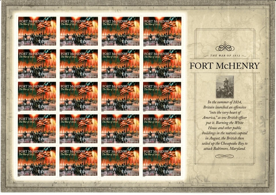 Scott 4921 Forever War of 1812 Fort McHenry stamps MNH Free US Shipping - Image 1 of 1