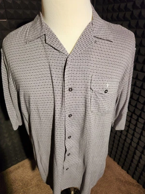 DaVinci California Signature Series Charlie Sheen Gray Short Sleeve Shirt XL Men - Image 1 of 4