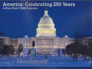 COLLECTIBLE CALENDAR-2026-AMERICA CELEBRATING 250 YEARS-MISSOURI+TEXAS+NEW YORK - Picture 1 of 2