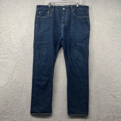 Pantalones de mezclilla con ribete Gap para hombre 40x32 calce 42x32 azul ajustados crudos hechos en EE. UU. Foto 1 de 4