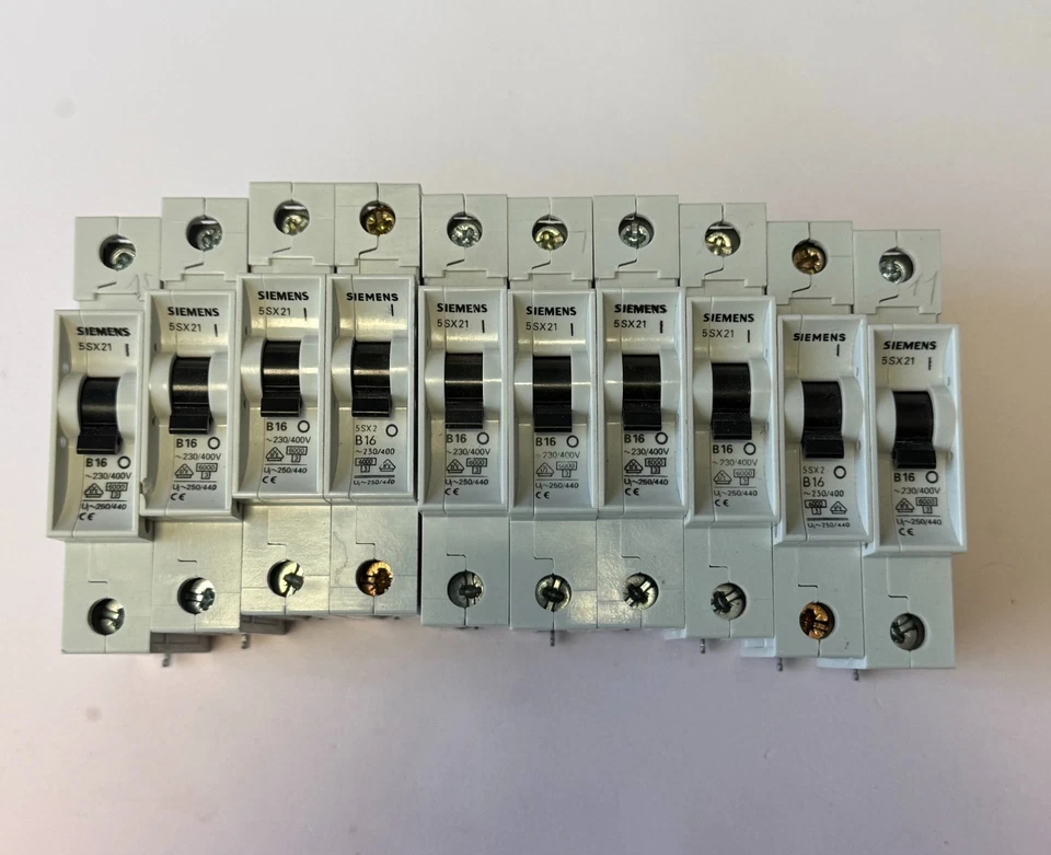 Siemens Leitungsschutzschalter 5SX21 B16 1pol. als 10er Pack (N-Baureihe) - Bild 1 von 1