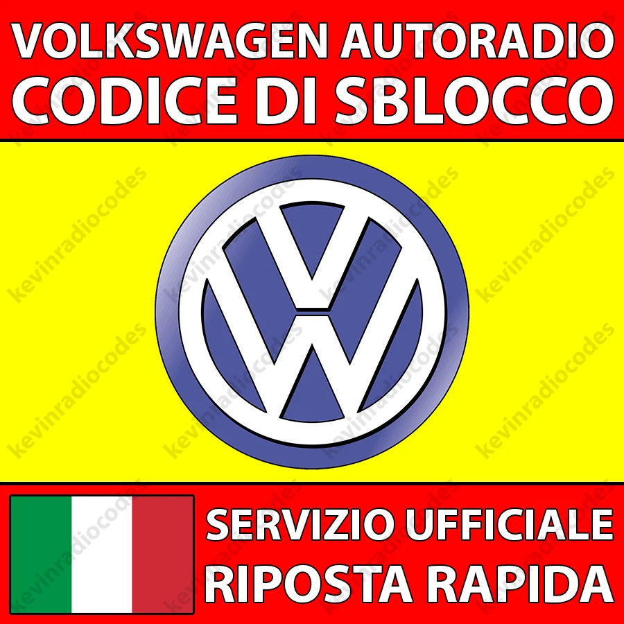✅VW RADIO CODICE PIN DI SBLOCCO EOS FOX GOLF PASSAT POLO SHARAN TOURAN TOUAREG✅ - Immagine 1 di 4