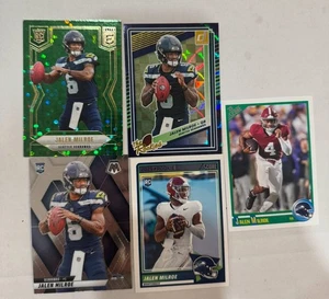 Jalen Milroe Green Disco Rookies Color Elite Mosaic Score Seattle Seahawks BAMA - Picture 1 of 2