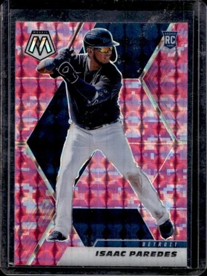 2021 Mosaic Isaac Paredes RC Pink Camo Rookie #224 Tigers - Image 1 of 2