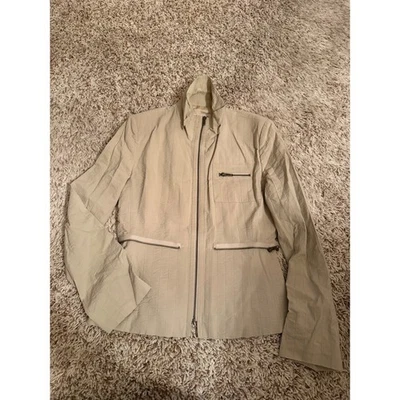 Chaqueta Ivan Grundahl Copenhagen Beige Texturizado Cremallera Completa Elegante Foto 1 de 4