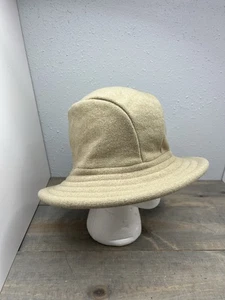 Parkhurst Mütze 100 % Wolle mit Krempe Made Canada verstaubar hellbraun Reifen - Bild 1 von 6