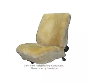 Universal Low Back Bucket Seat Covers Sheepskin Silver Lt. Grey Color, 2 Covers - Picture 1 of 3