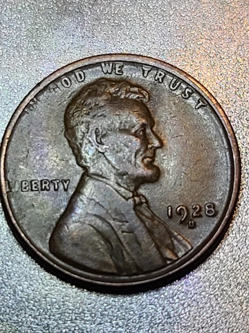1928 D Wheat Penny DDR-001/ Off Centered & Rotational Error. Better Date AU Cover