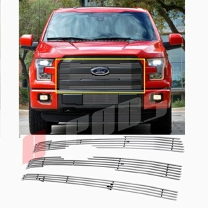 FOR 15 2016 17 Ford F150 Lariat/King Ranch Billet Grille top Insert W/O Camera - Picture 1 of 1
