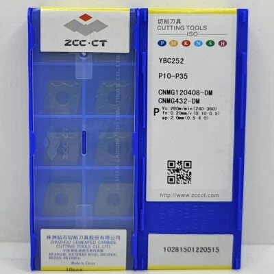 CNMG120408-DM YBC252 CNMG432 Original ZCC.CT CNC blade carbide inserts 10PCS - Image 1 of 2