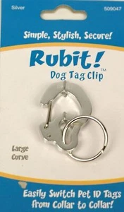 Rubit! Curve Shape Dog Tag Clip Large - Picture 1 of 12