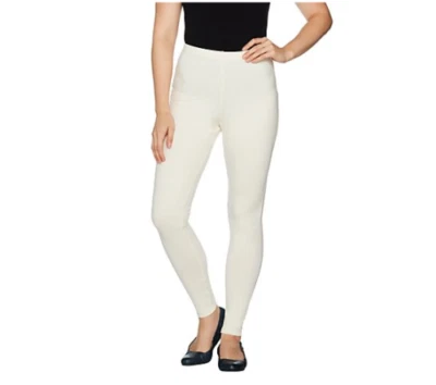 Leggings de punto pull-on de ajuste regular para mujer con control blancos de invierno talla XS A235949 Foto 1 de 3