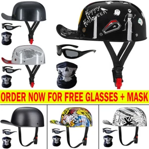 Retro DS Gangster Personality Baseball Cap Helmet Motorcycle Riding Spoon Helmet - Picture 1 of 22