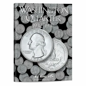 H.E. Harris Washington Quarters Coin Folder 1932 - 1947 by Whitman - Picture 1 of 1