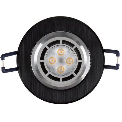 Faretto LED A Incasso 200-240V AC 5W 16302-5 0 Ø68 IP20 Alluminio Argento + Nero - Immagine 1 di 4