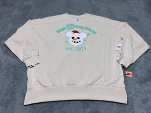 NEW Walt Disney World Sweater Adult Medium Snowman Mickey Mouse Christmas Santa - Picture 1 of 8