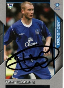 TONY HIBBERT SIGNED EVERTON 2004/2005 PREMIER STARS TRADING CARD+COA - Picture 1 of 1