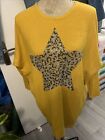 Mosey @ Tu Gold Animal Sparkly Star Long Dropped Sleeves One Size Tunic Style