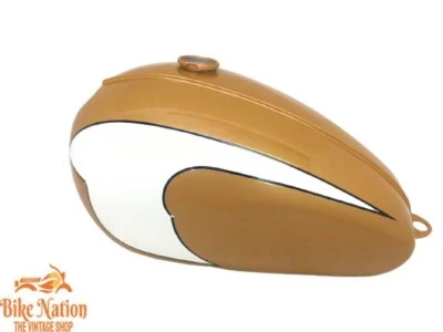 APTO PARA TANQUE DE ACERO PINTADO DORADO Y BLANCO TRIUMPH T120 Foto 1 de 4