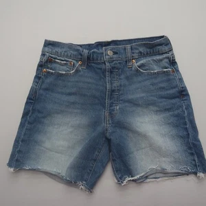 Gap Womens Cheeky Midi Jean Shorts Size 6P / 28 Blue Button Fly Denim 5.5"L - Picture 1 of 9