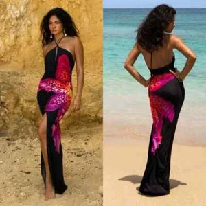 Rat & Boa Size AU 10 US 6 Pascala Floral Stretchy Long Maxi Dress - Picture 1 of 7