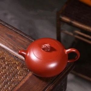 Handmade Tea Pot Ball Shaped Infuser Holes Real Yixing Zisha Dahongpao Clay Pot - Picture 1 of 14