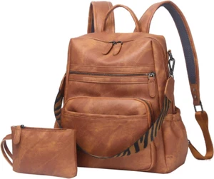 Damen Rucksack Handtasche Tasche PU Leder Reiserucksack Handtasche für Frauen Frauen Shoul - Bild 1 von 7