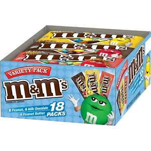 CONFEZIONE VARIETÀ CARAMELLE M&M'S confezione da 18 taglie intere - 20,58 once. - Foto 1 di 5