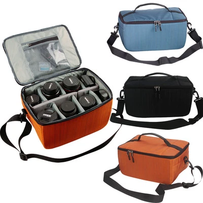 Waterproof DSLR SLR Padded Insert Partition Handbag Camera Shoulder Bag Lens Bag - Image 1 of 4
