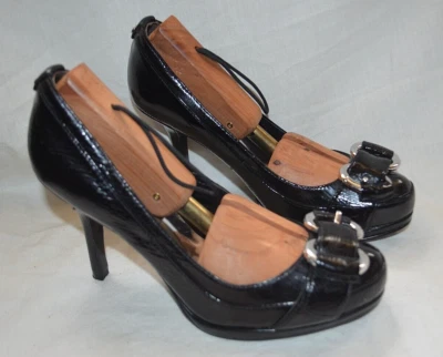 ZAPATOS DE TACÓN DE AGUJA KAREN MILLEN SMART DE DISEÑO NEGRO BOMBA REINO UNIDO 4 EU 37 Foto 1 de 4