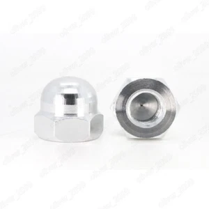 Aluminum 6061 Hex Cap Nuts Hex Acorn Nuts M3 M4 M5 M6 M8 M10 - Picture 1 of 5