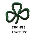 #3301HG3 Irish Kleeblatt, ST Patrick's Day Leaf, Aufbügeln Applikation Aufnäher