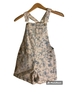 Jordache Jeans Overall Romper Shorts Girls Large 10-12 Tie Dye Shorts - Picture 1 of 6