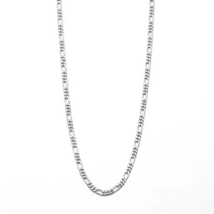 Mens Platinum Link Chain 3.4MM Width 21 Inch Length 24.75 Gram Weight - Picture 1 of 9