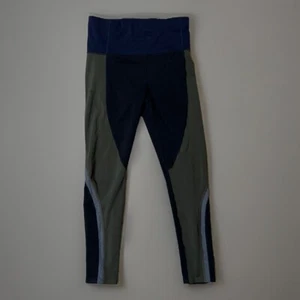 Athleta Spar Colorblock Talla S Apretado Azul Marino Negro Gris Oliva Cintura Alta Correr Yoga - Imagen 1 de 7